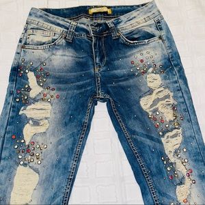 Studded jeans, size 24